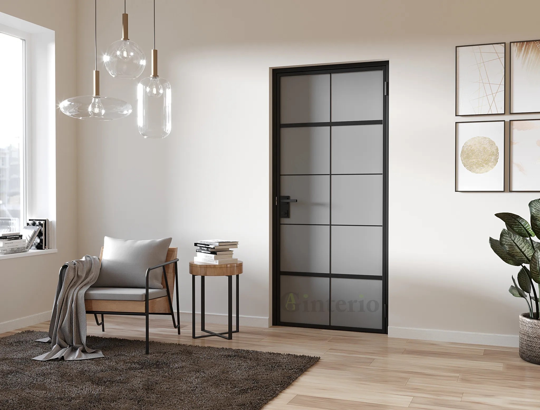 Скрытая дверь под покраску PAINT-01 от производителя Gintereo. Заказать и купить дверь скрытого монтажа в Москве, СПБ